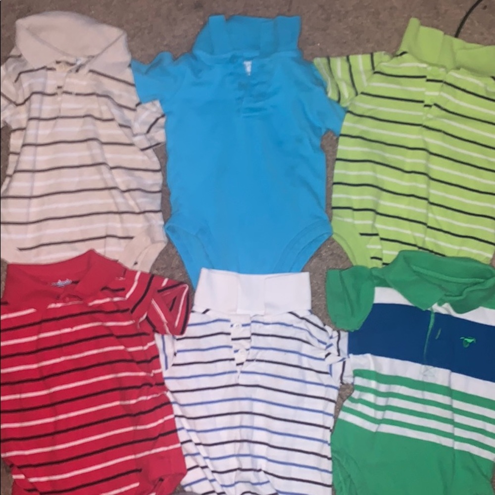Boys collar shirt. Buttons on the bottoms